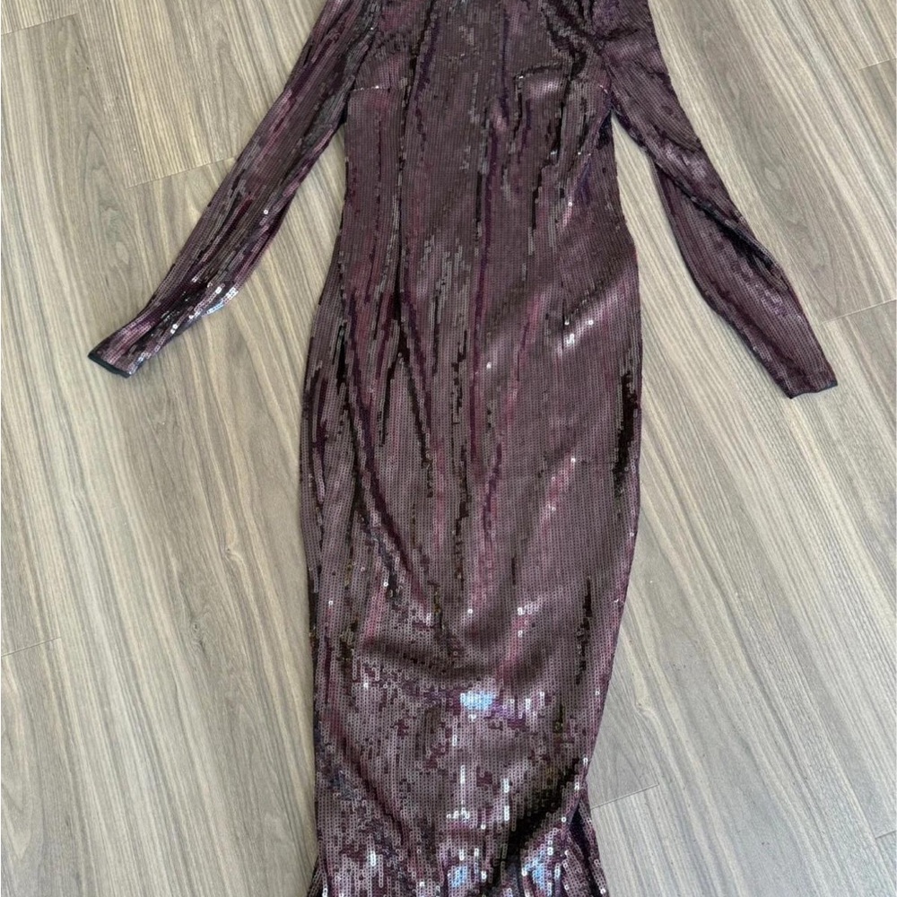 Elegant Sequin Long Sleeve Dress